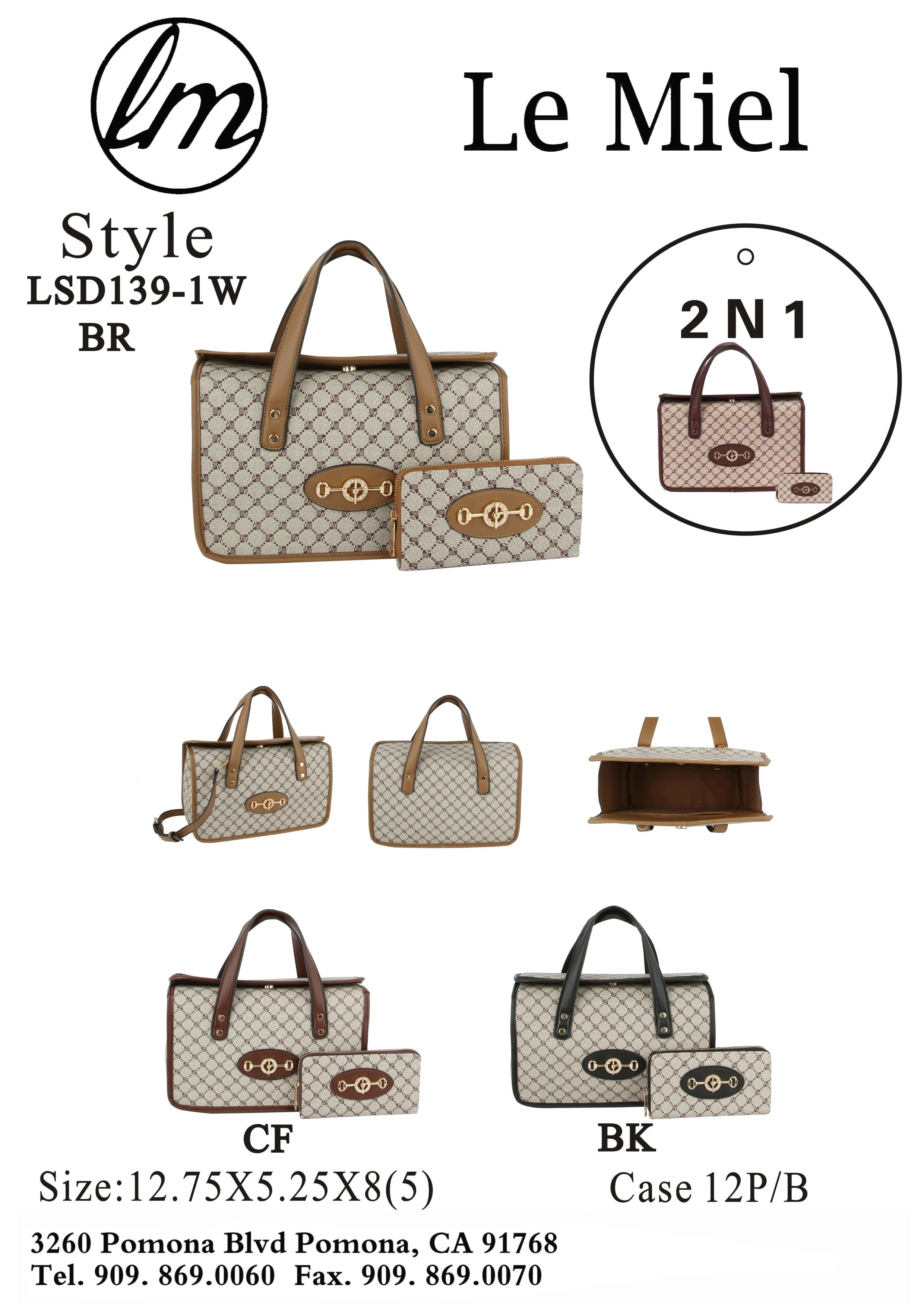 2 IN 1 SIGNATURE FASHION SATCHEL