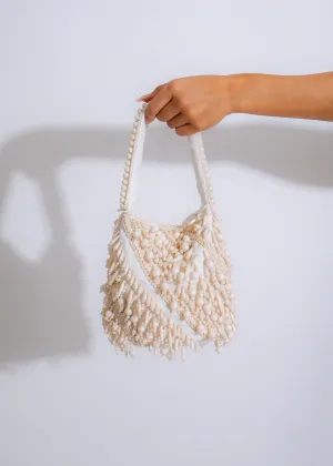 Beaded Elegance Bag Nude