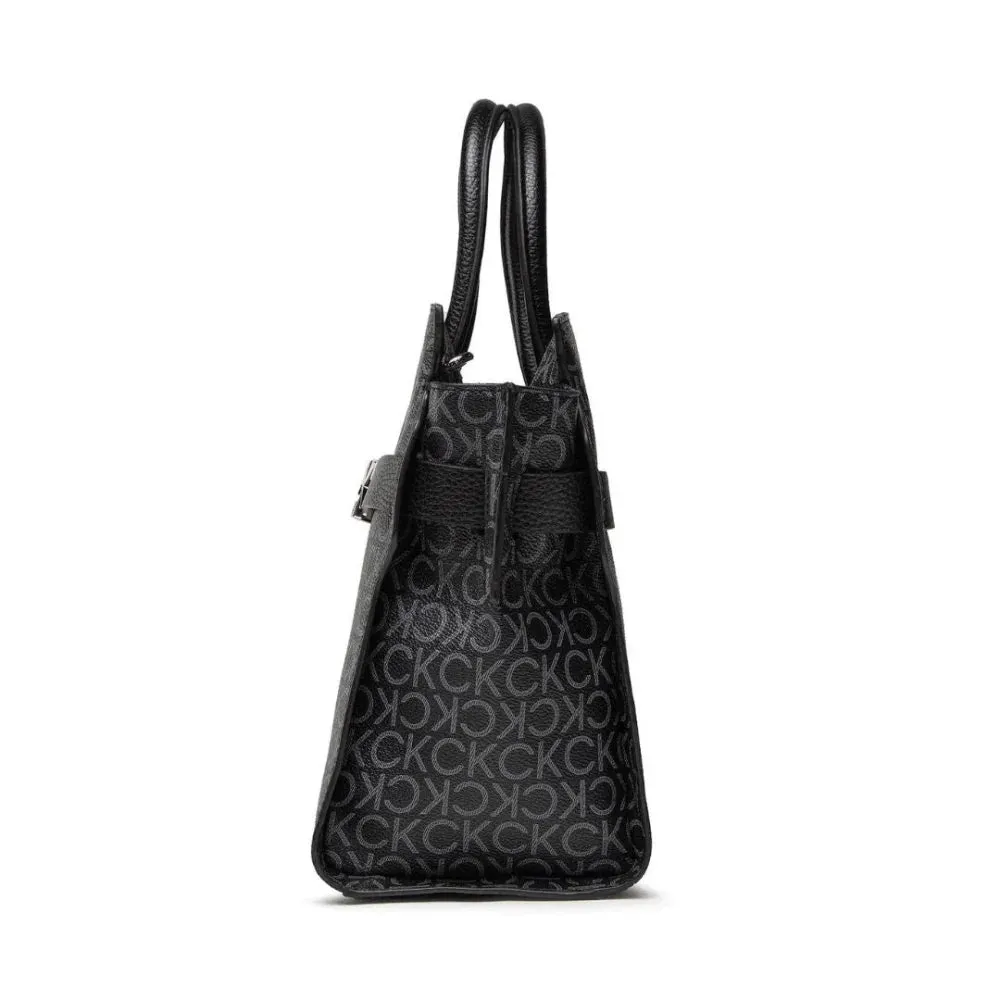 Calvin Klein Re-Lock Tote W-Belt Mono Handbag K60K608874-BLK