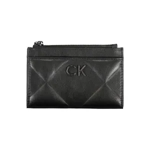 Calvin Klein Sleek Black Zip Wallet with Contrast Detailing