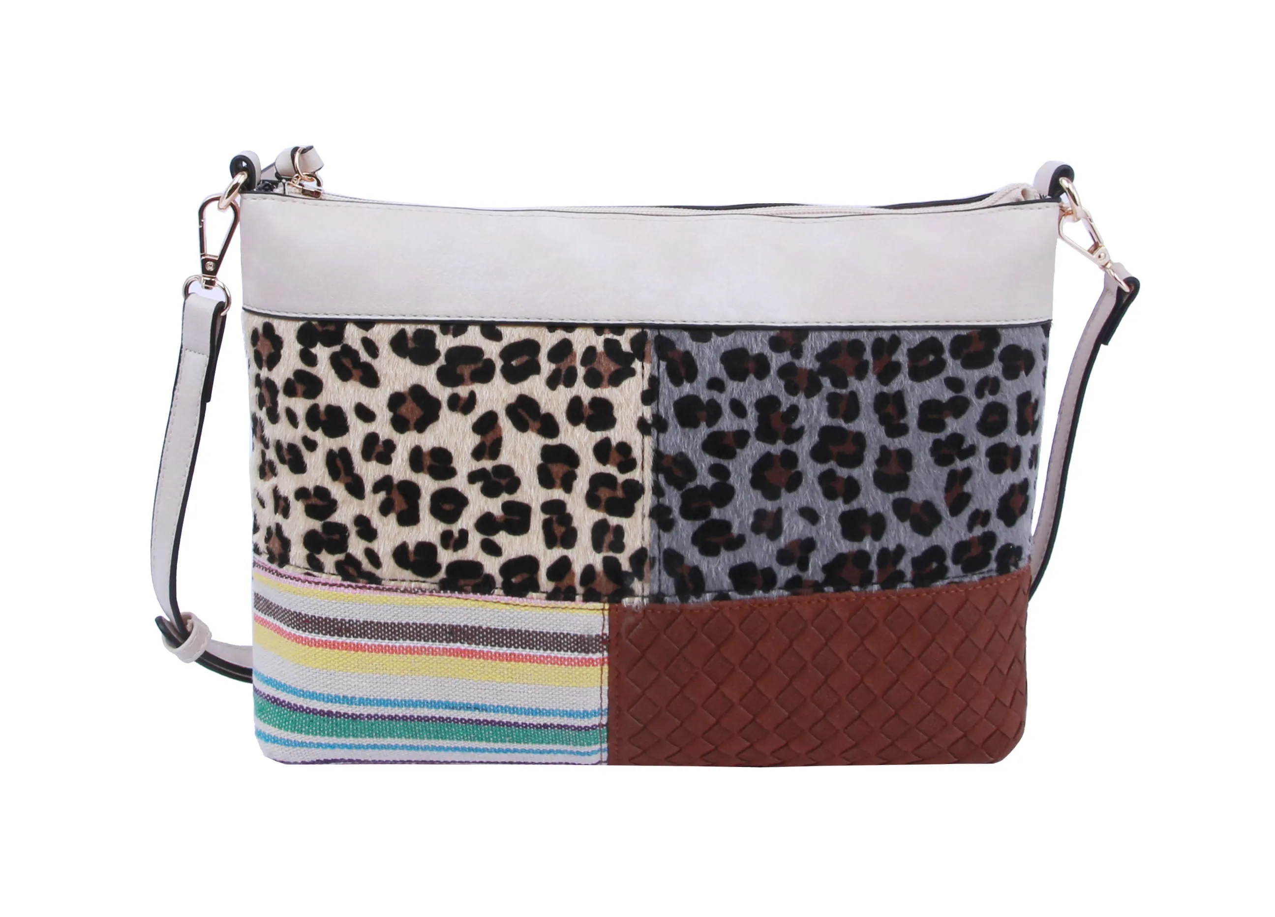 Cow Leo Printed Crossbody Shoulder Handbag