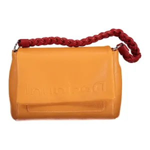 Desigual Chic Orange Shoulder Bag with Contrasting Details