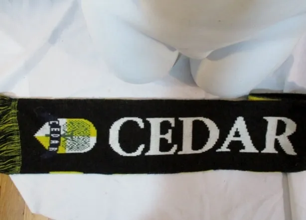 DIEHARD Scarves FOOTBALL CEDAR 2018-2019 Fringe Scarf Gold White Black