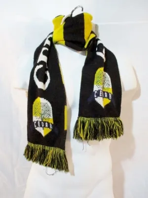 DIEHARD Scarves FOOTBALL CEDAR 2018-2019 Fringe Scarf Gold White Black