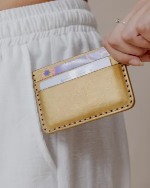 Genuine Gleam Card Holder Gold