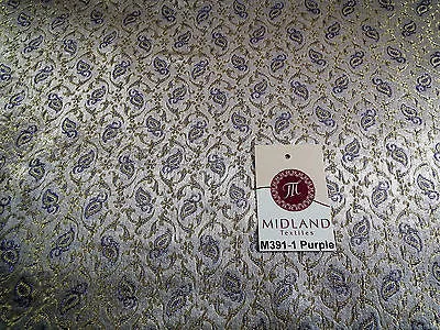 Indian Embroided Floral Metallic Banarsi Brocade Fabric 44" M391 Mtex