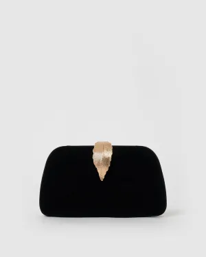 Izoa Rebecca Clutch Black Velvet