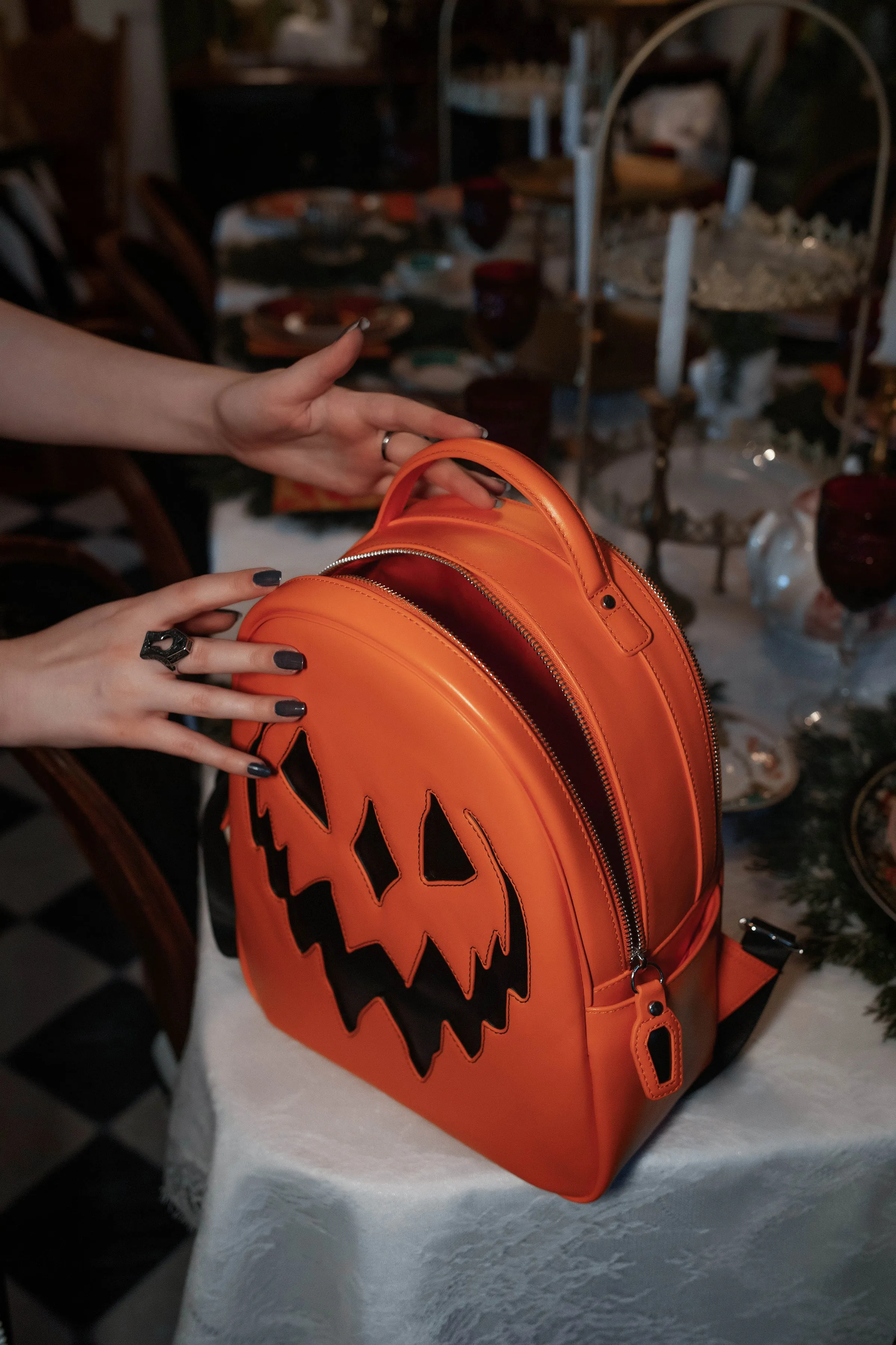 Orange Haunted Hallows Backpack