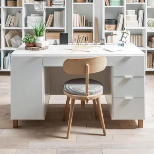 Simple Study Desk - White