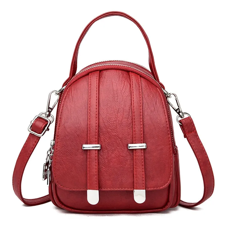 Trendy Casual Tote Leather Crossbody Handbag